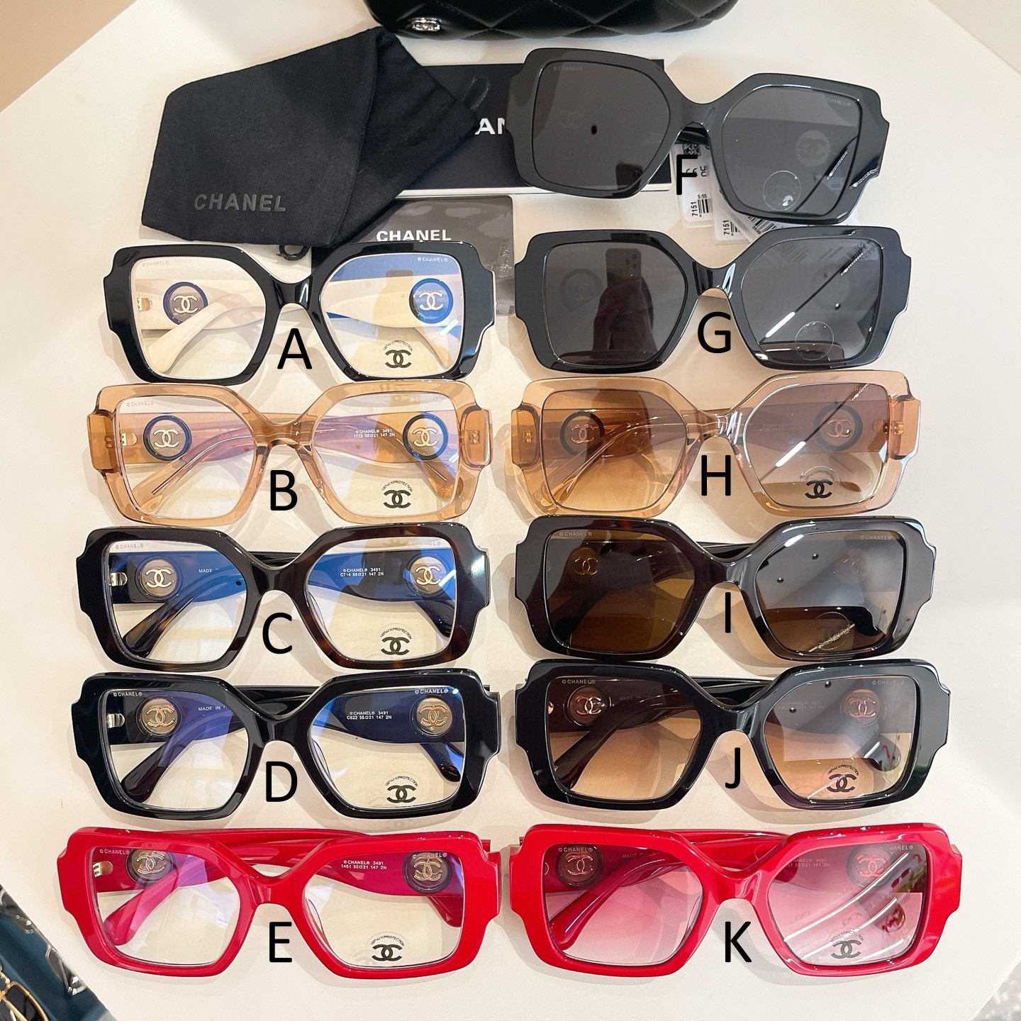 샤넬 Chanel 3491 55口21-147