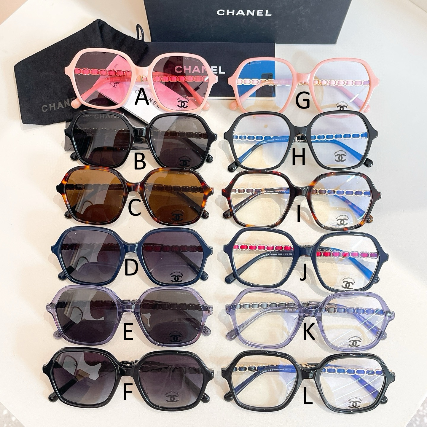 샤넬 Chanel CH3489Q 55口19-145