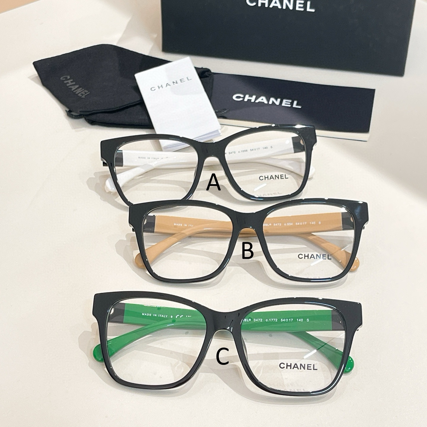 샤넬 Chanel 3472 54口17-140