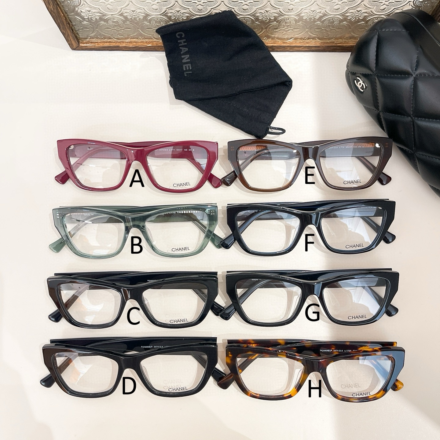 샤넬 Chanel 3474-S-A 53口17-145