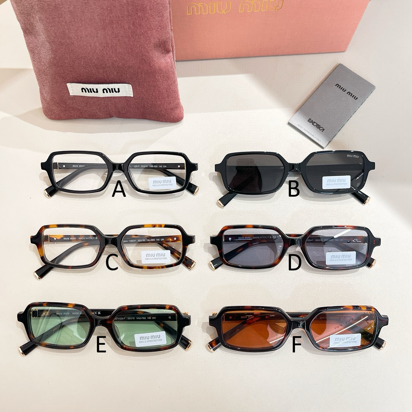 미우 미우 MIU MIU SMU 11ZS-F 52口15-140