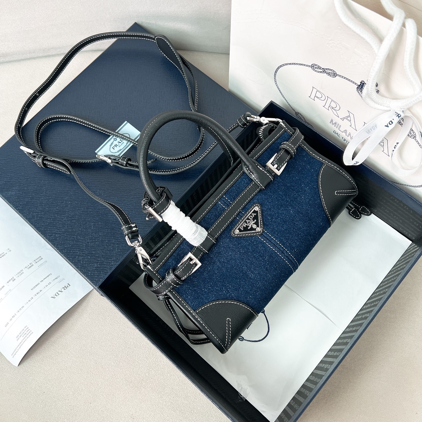 프라다 Prada 1BA486 LuxSoft-Bonnie MINI bag 23.5CM