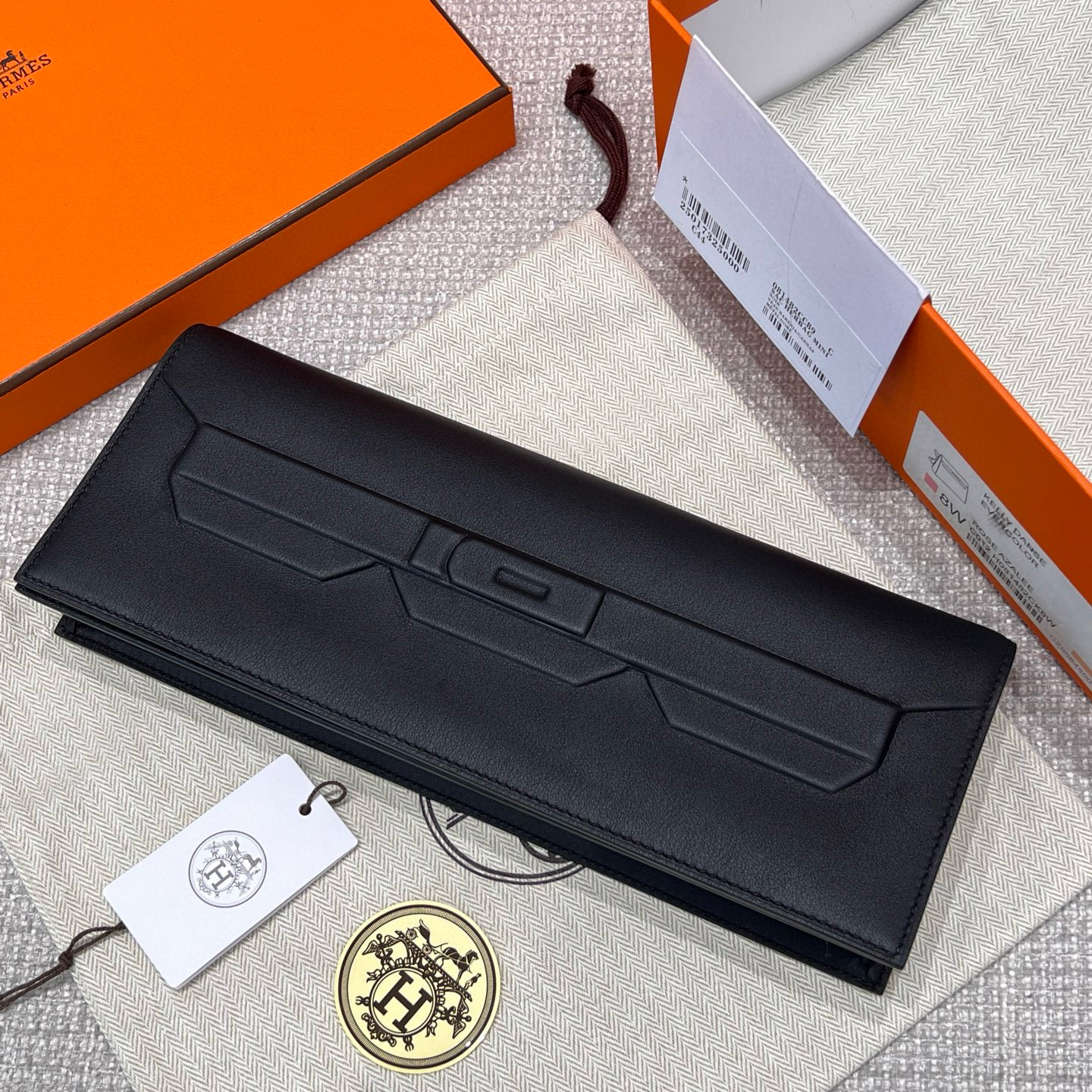 에르메스 Hermes Shadow Cut GERMANY Leather 89 Noir
