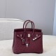 에르메스 Hermes Birkin 25cm KK ostrich 57 Bordeaux/silver