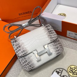 에르메스 Hermes Constance 19cm HENG LONG Himalaya/silver