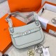 에르메스 Hermes Jypsiere mini Germany Leather Gris neve/silver