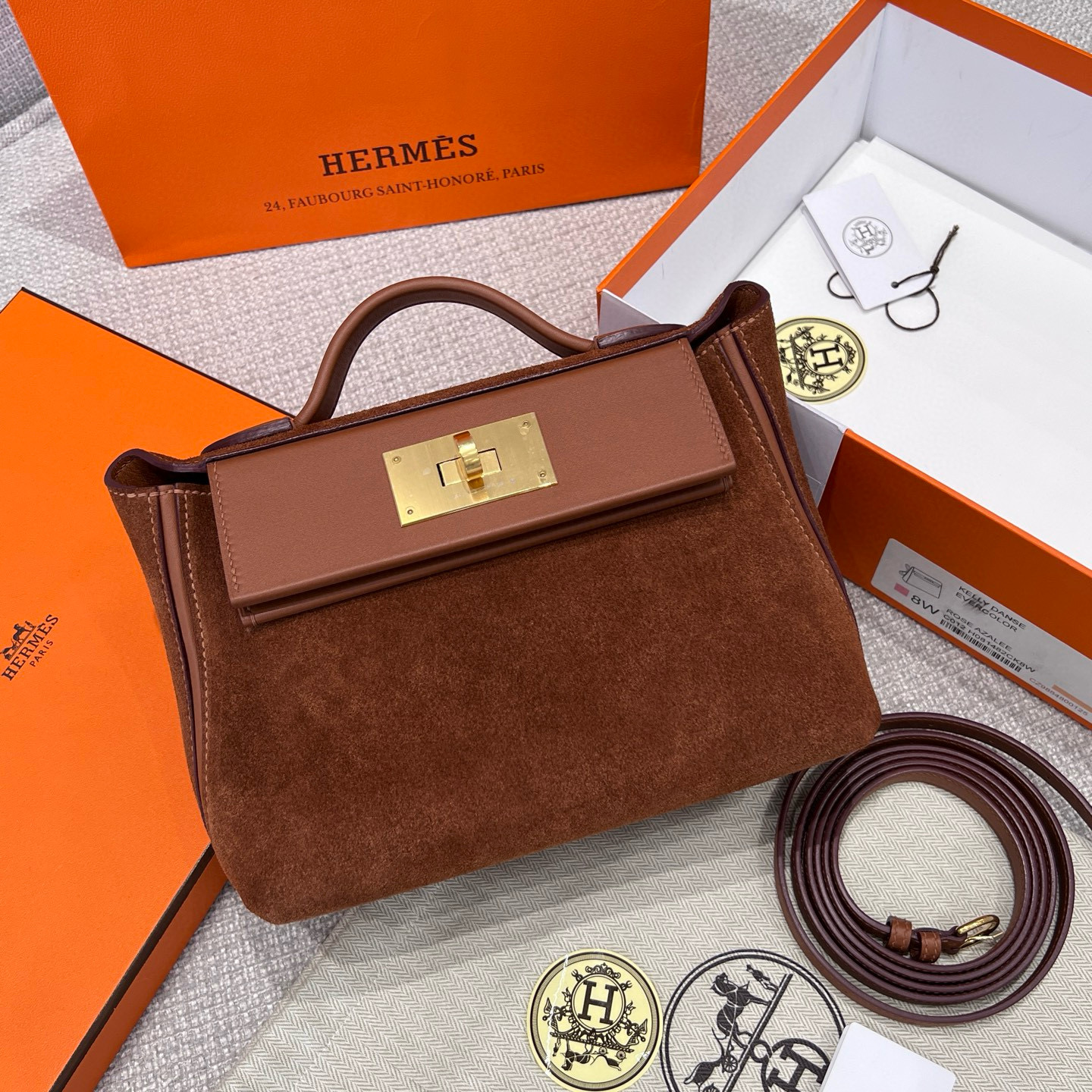 에르메스 Hermes Kelly 2424 Germany Leather 37 Gold/gold