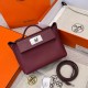 에르메스 Hermes Kelly 2424 Germany Leather 55 Rouge H/silver