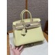 에르메스 Hermes Birkin 25cm Clemence i8 Jaune Milton/silver