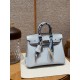 에르메스 Hermes Birkin 25cm Epsom 08 Blue pale/silver