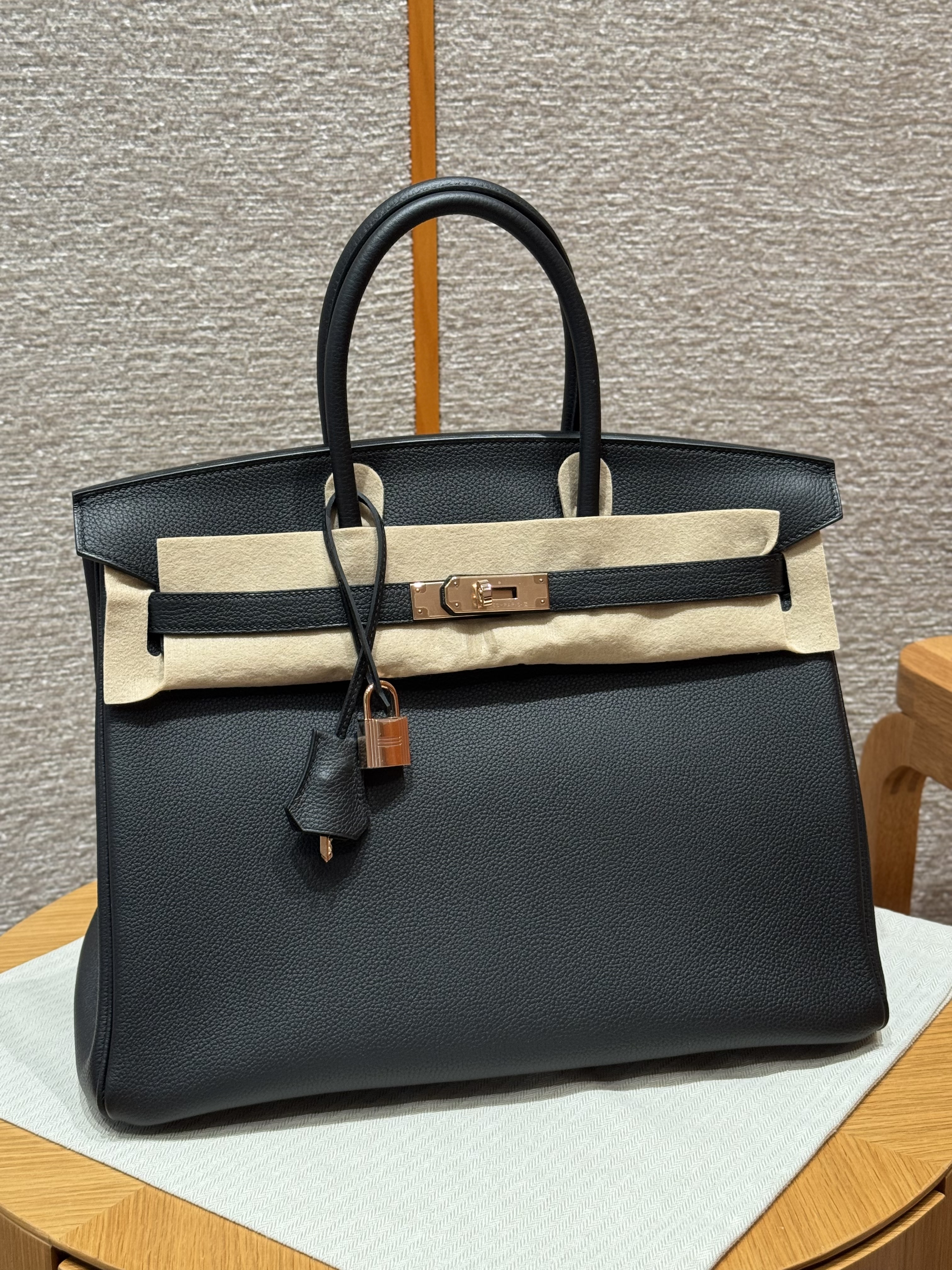 에르메스 Hermes Birkin 40cm Togo 89 noir/Rose gold