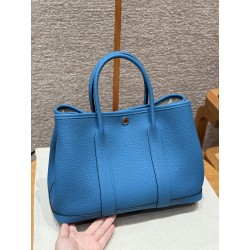 에르메스 Hermes Garden party 30cm Negonda T7 Blue Hydra