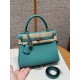 에르메스 Hermes Kelly 25cm Togo U1 Vert Verone/silver