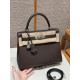 에르메스 Hermes Kelly 28cm Chèvre 46 Ebene/silver