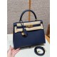 에르메스 Hermes Kelly 28cm Epsom 73 Blue Saphir/gold