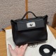 에르메스 Hermes Kelly 2424 21cm evercolor and swift 89 Noir/silver