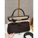 에르메스 Hermes Kelly Lakis 32cm Box and Canvas 46 Ebene/silver