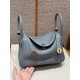 에르메스 Hermes Lindy 26cm Clemence J7 Blue Lin/gold