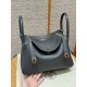 에르메스 Hermes Lindy 30cm Clemence 88 Graphite/gold