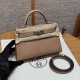 에르메스 Hermes Mini Kelly 19cm Lizard 0M Chai/silver