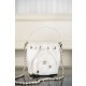 샤넬 Chanel 25B Mini Drawstring Bag White 10cm