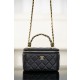 샤넬 Chanel 25B Long Vanity with chain Black 19.5cm