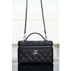 샤넬 Chanel 25B AP4854 Vanity with Chain Black 19.5cm