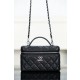 샤넬 Chanel 25B AP4854 Vanity with Chain Black 19.5cm