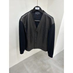 프라다 Prada 레더 가디건
