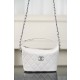 샤넬 Chanel 25B Clutch with chain White 21.5cm