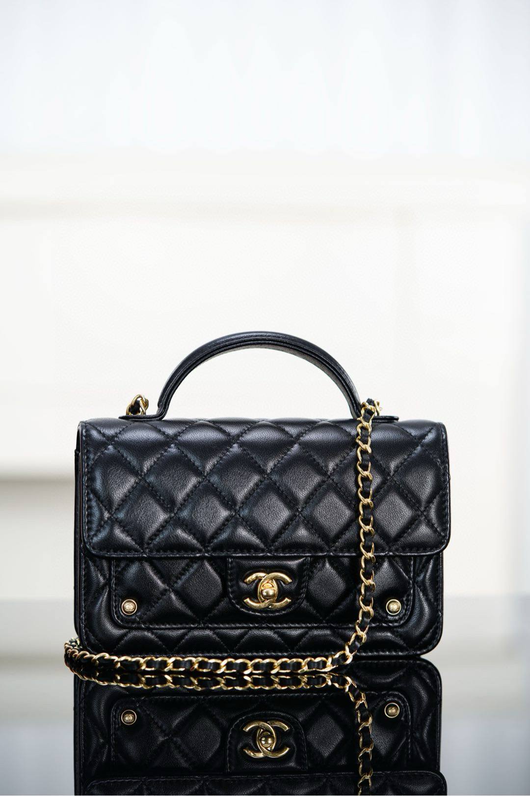 샤넬 Chanel 25B AP4675 Clutch with chain Black 19cm