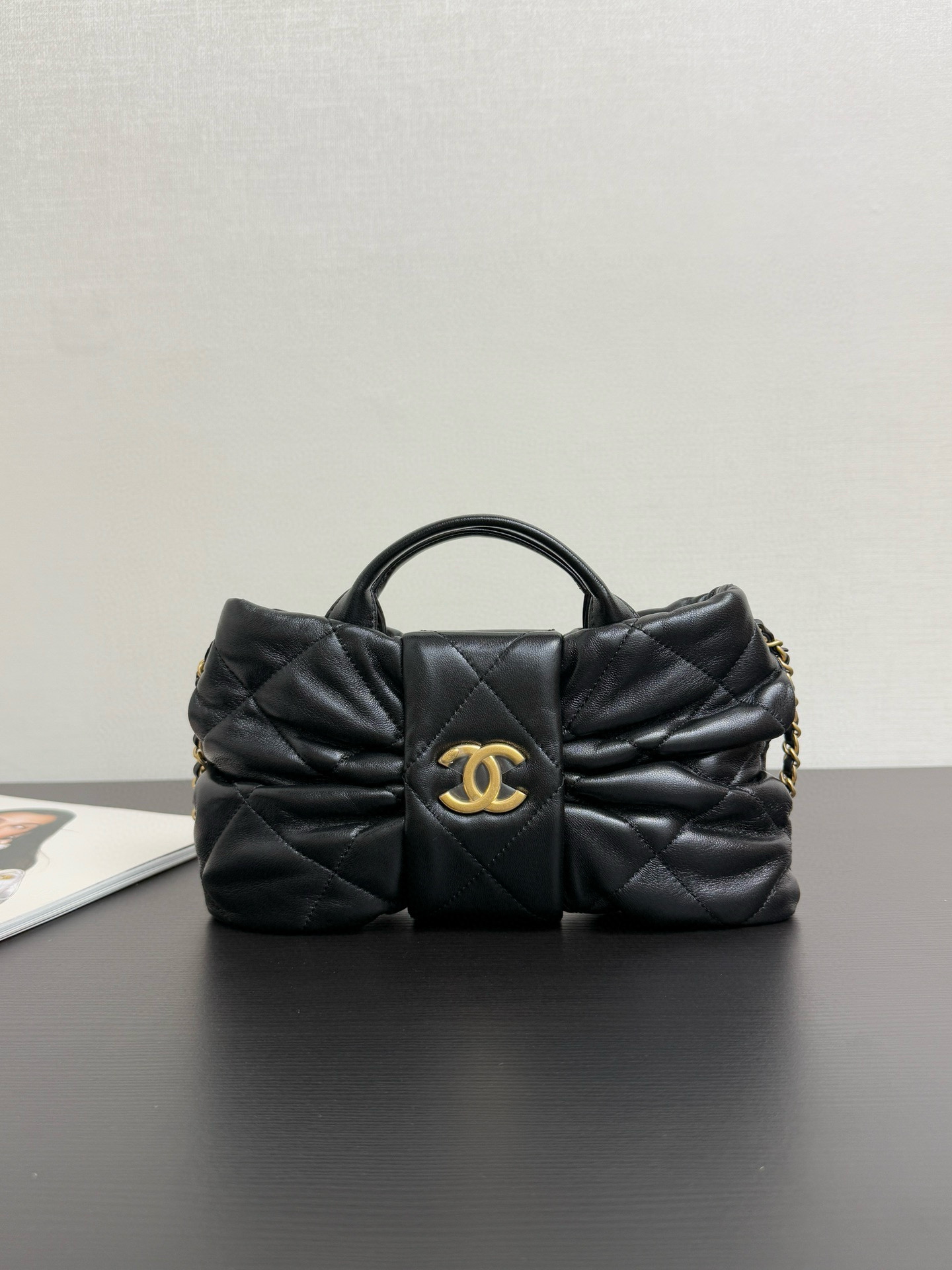샤넬 Chanel 25k AS5849 Mini Bow Bag 99515 Black 26cm