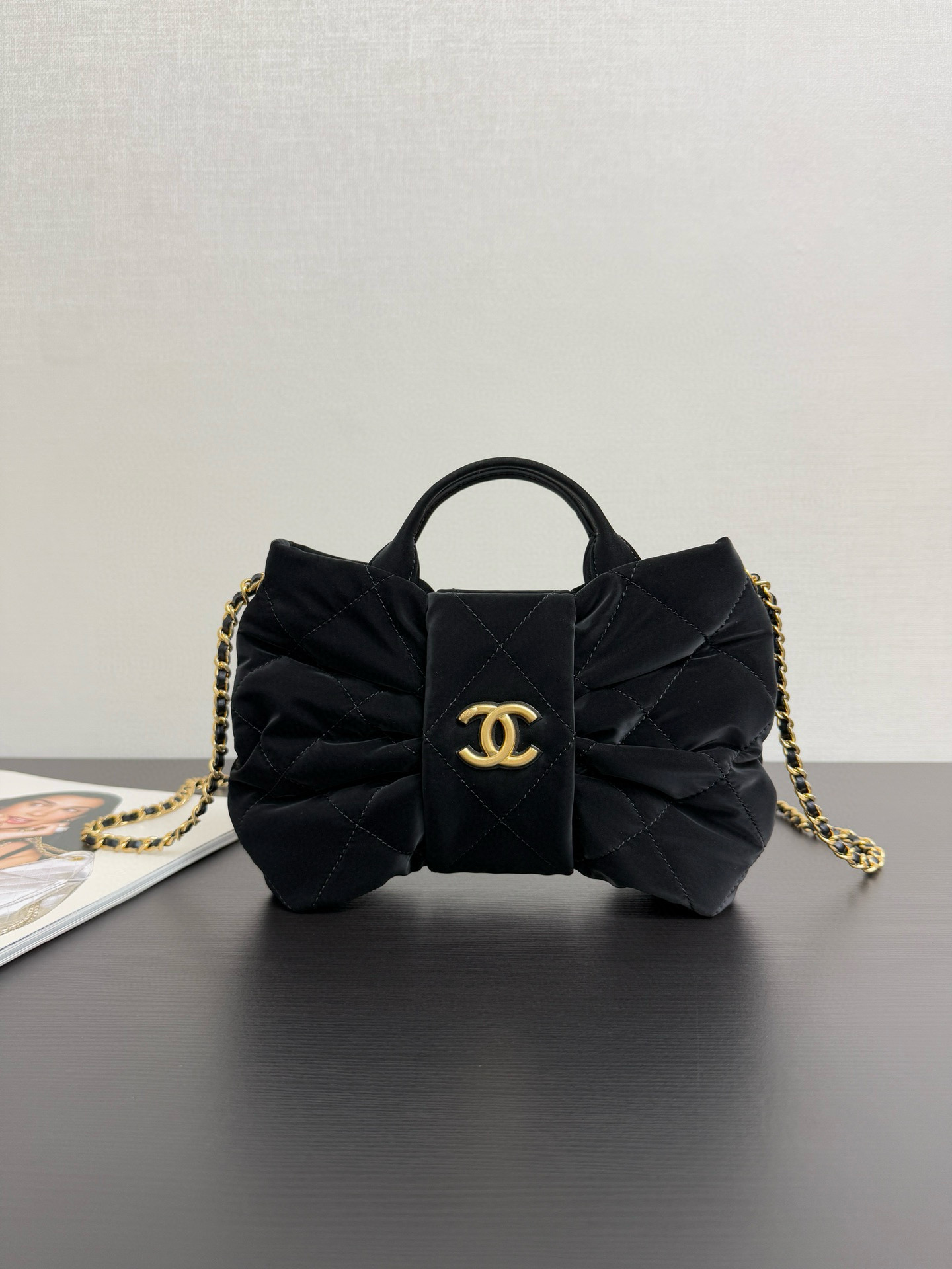 샤넬 Chanel 25k AS5849 Mini Bow Bag 99515 Black 26cm