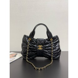 샤넬 Chanel 25k AS5851 Bow Bag 99516 Black 38cm