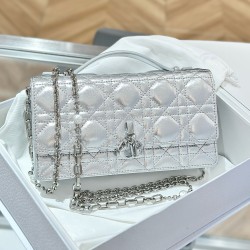 디올 Dior My Dior Mini Bag Deep silver 21cm