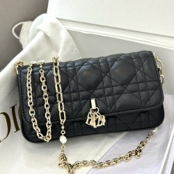 디올 Dior My Dior - Dior Talk Phone Pouch Black 18cm