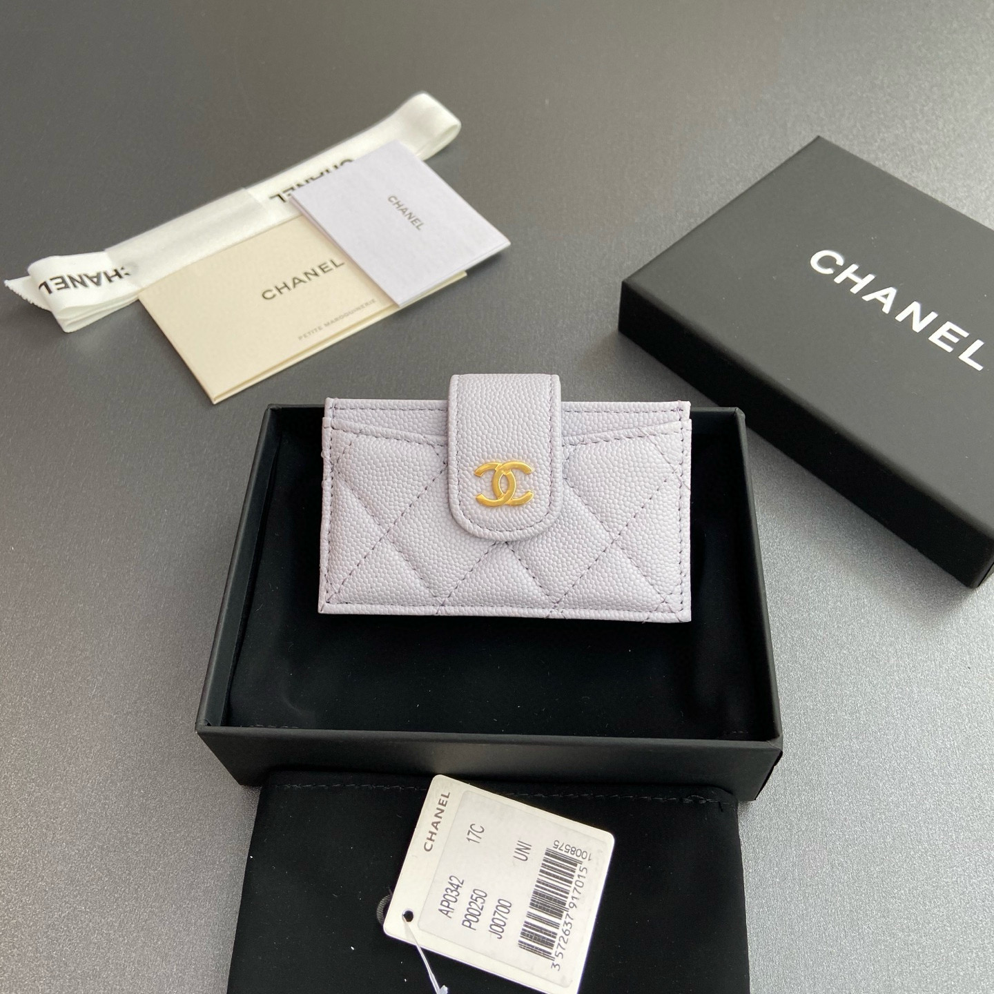 샤넬 Chanel 0342 Card Holder Light purple 10cm