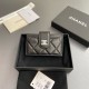 샤넬 Chanel 0342 Card Holder Black silver 10cm
