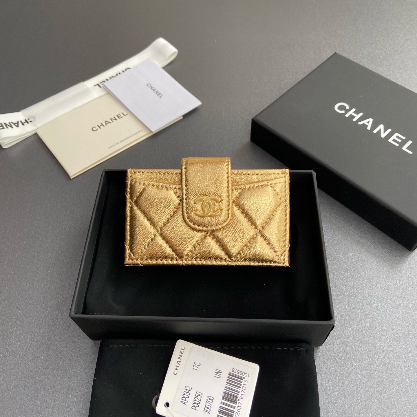 샤넬 Chanel 0342 Card Holder gold 10cm