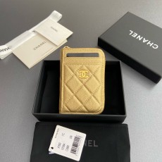 샤넬 Chanel 1650 Card Holder gold 7.5cm