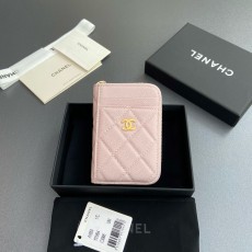 샤넬 Chanel 1650 Card Holder Light pink 7.5cm