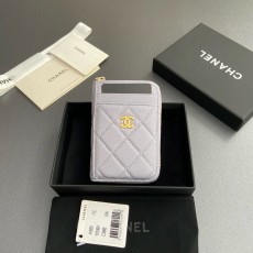 샤넬 Chanel 1650 Card Holder Light purple 7.5cm