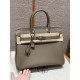 에르메스 Hermes Birkin 30cm Epsom Retourne 18 Etoupe/silver
