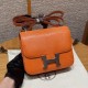 에르메스 Hermes Constance 19cm Lizard 93 Orange/silver