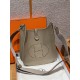 에르메스 Hermes Evelyne 29cm clemence 8Q Beige Marfa/silver