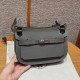 에르메스 Hermes Jypsiere mini 23cm evercolor 0L Gris Meyere/silver