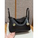 에르메스 Hermes Lindy Touch 26cm Clemence and Matte Alligator 89 Noir/gold