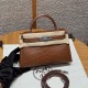 에르메스 Hermes Mini Kelly 19cm Matte Alligator 37 Gold/silver