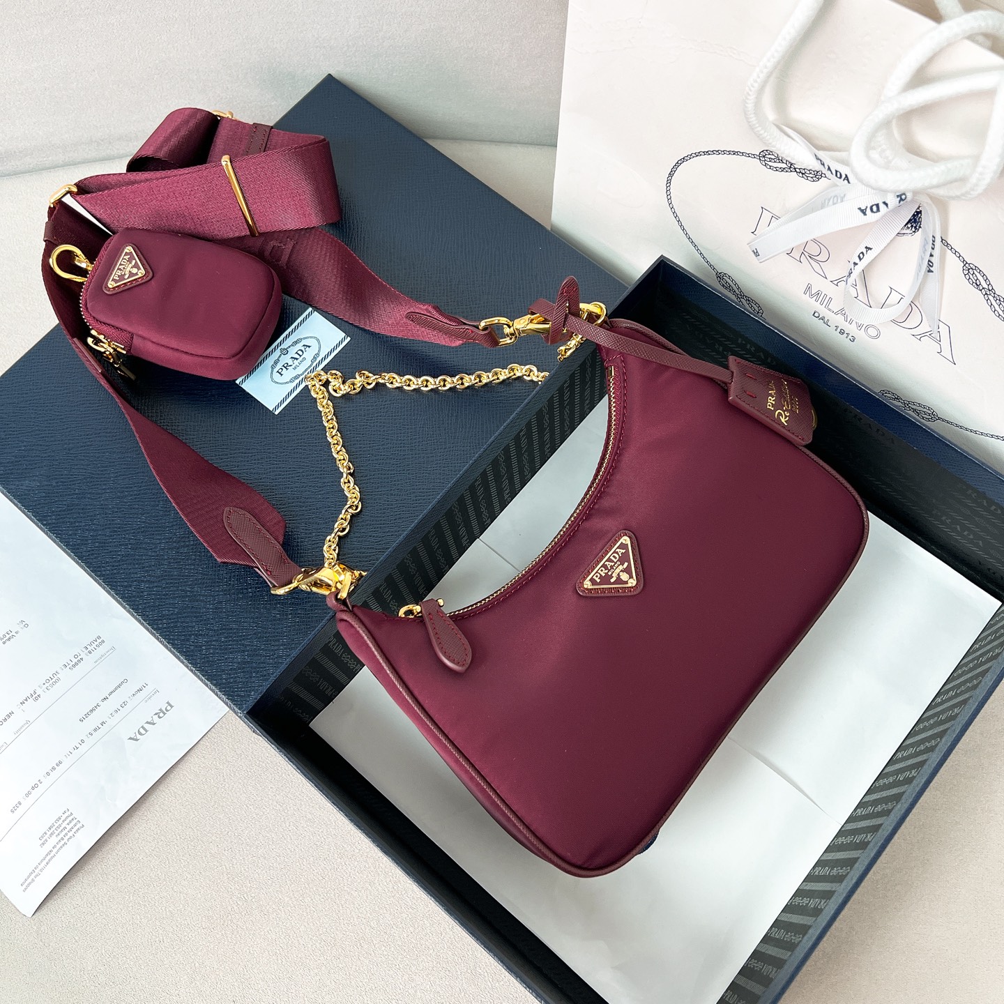 프라다 Prada Hobo 1BH204 크로스 백 22CM