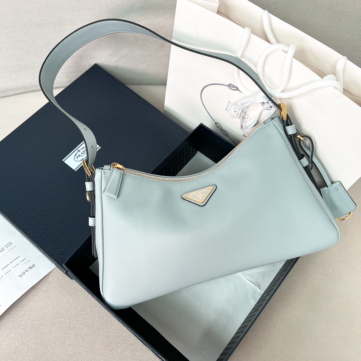 프라다 Prada 1BC229 에메 미디엄 가죽 숄더백 31CM